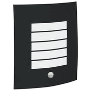 Applique da esterno rettangolare con sensore di movimento 23,5 x 9 x 26 cm acciaio inox nero 02_0056521