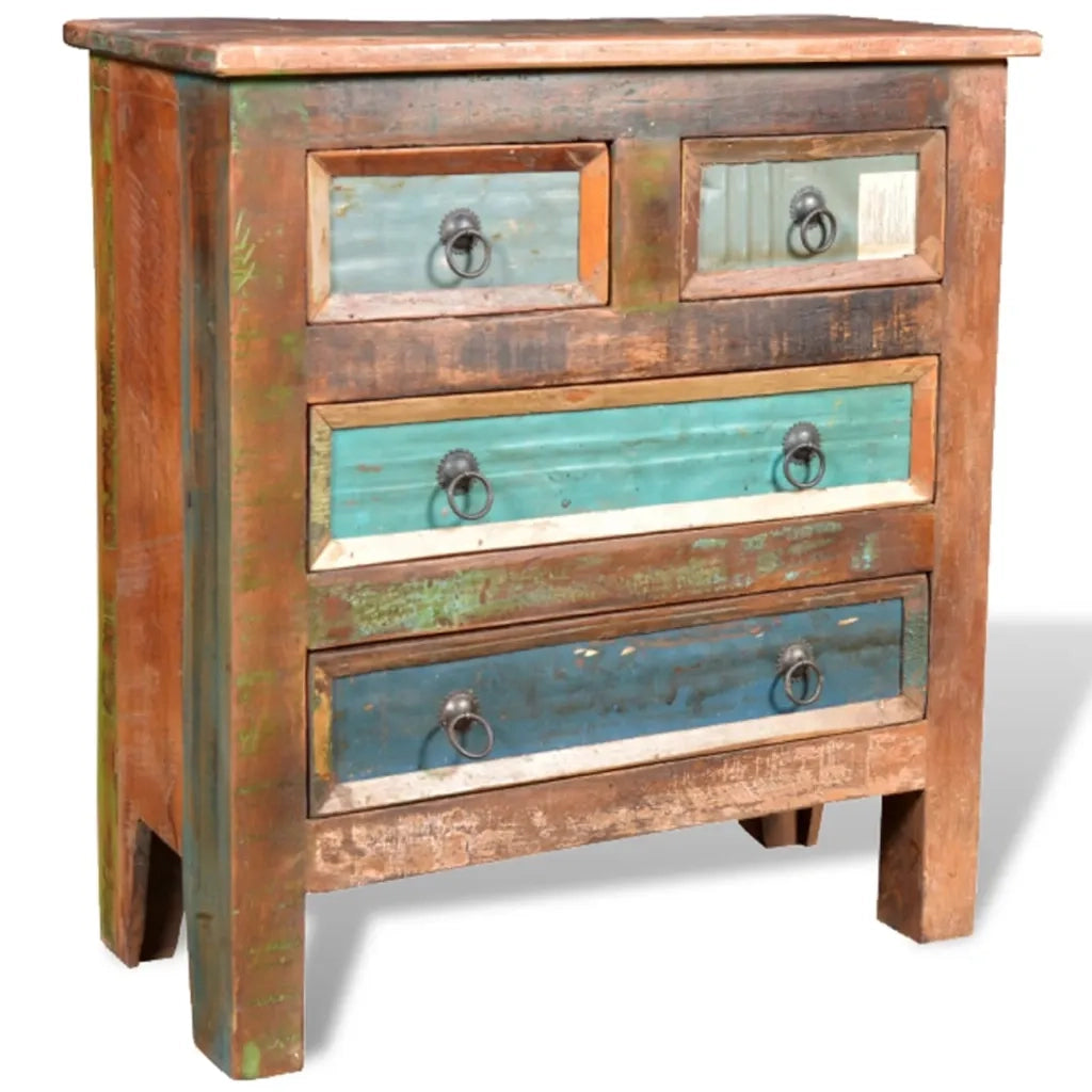 Armadietto in Legno di Recupero con 4 Cassetti  cod mxl 68951