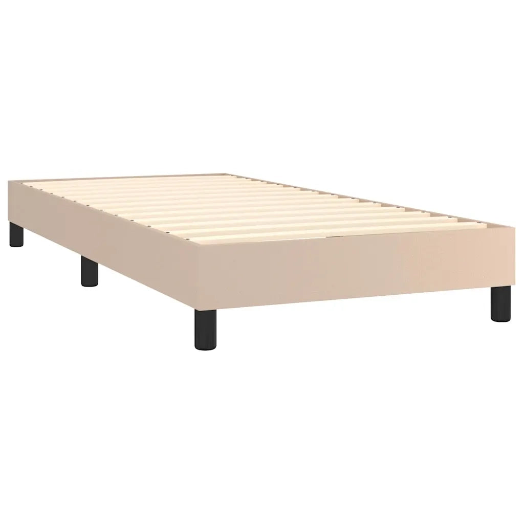 Giroletto a Molle con Materasso Cappuccino 80x200 cm Similpelle cod mxl 64373