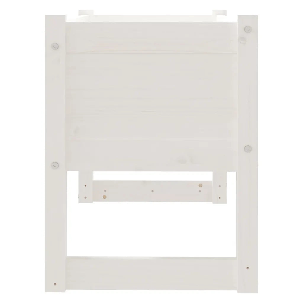 Fioriera Bianca 78x40x52 cm in Legno Massello di Pino