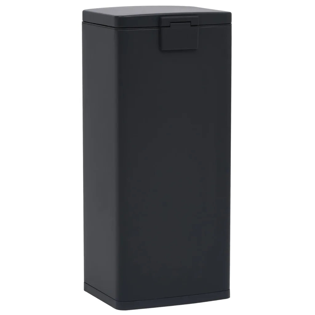 Pattumiera a Pedale Anti-Impronte 30 L Nera in Acciaio Inox 149573