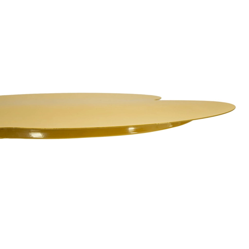 Tavolino alto Clox in metallo color senape