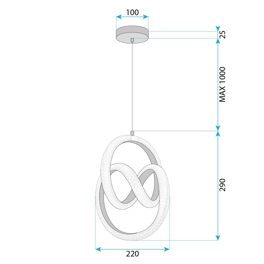 Lampada A Sospensione Led G068-cp Gold