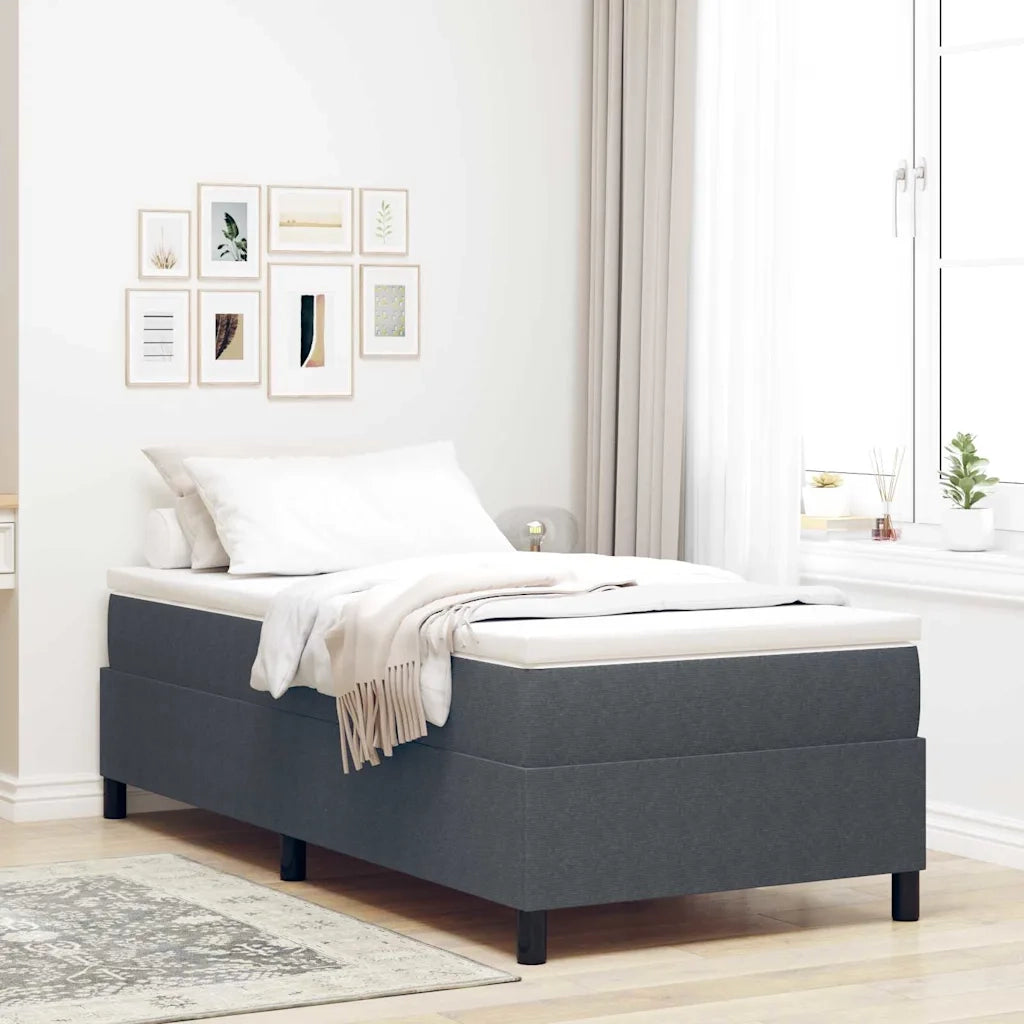 Letto a molle Grigio Scuro e Bianco 80 x 200 cm 3337433