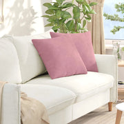 Cuscini da Divano 2 pcs Rosa 50 x 50 cm Tessuto in Cords 42013975