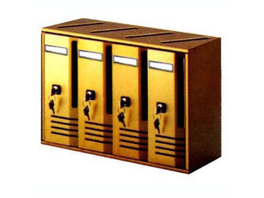 Alubox 20C5SA Cubo C5 Blocchiera Postale Condominiale 5 Cassetti Alluminio Anodizzato colore Sabbia