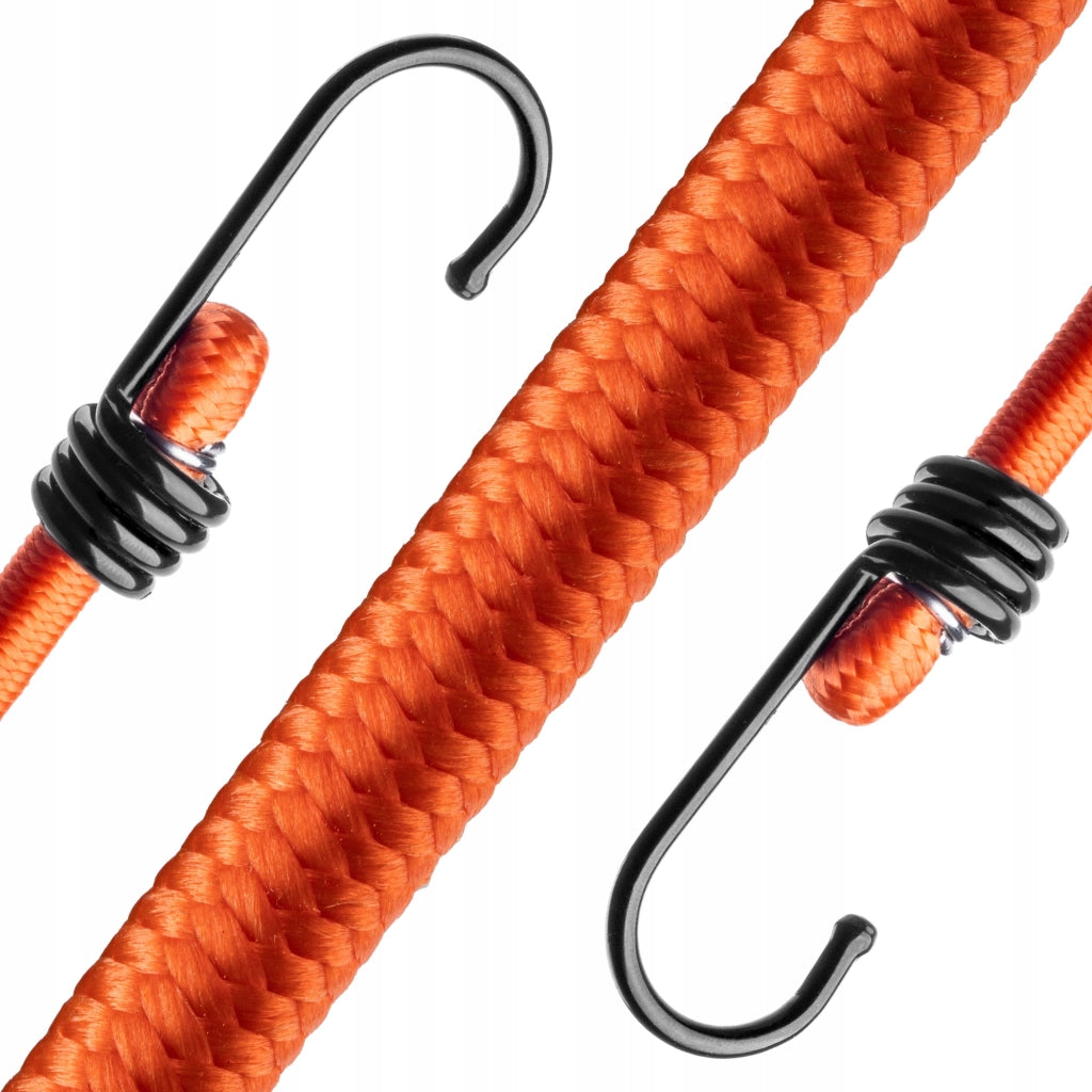 Corda elastica in gomma KADAX con gancio in metallo, 71 cm, per il fissaggio di teloni, 4 pezzi