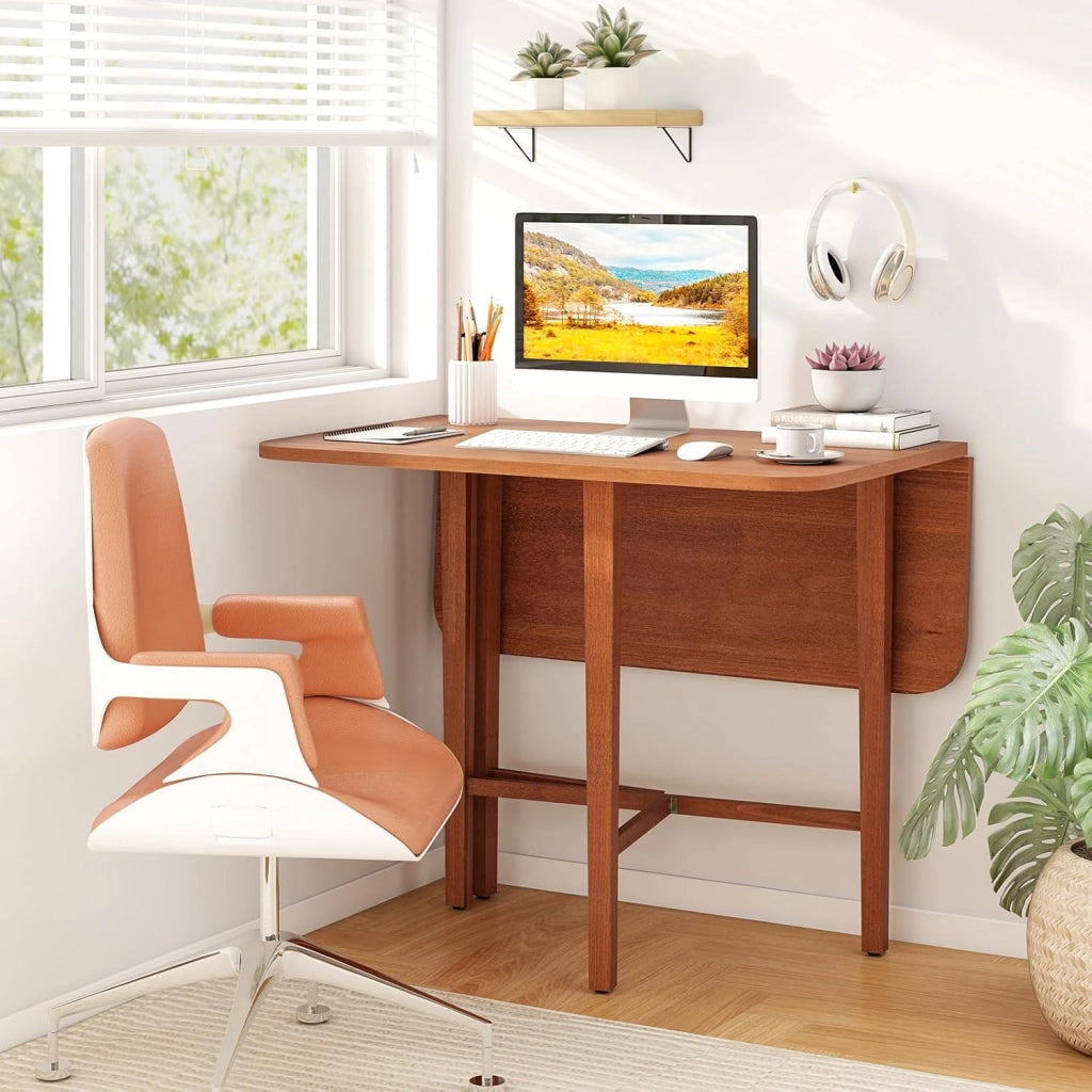 Tavolo da Pranzo Pieghevole Quadrato 90x90 cm, in Legno, per 2-4 Persone