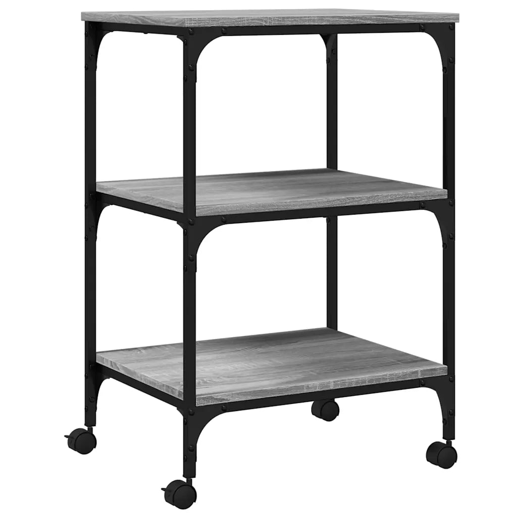 Supporto Stampante 3 Piani Grigio Sonoma 50x41x75 Multistratocod mxl 114623
