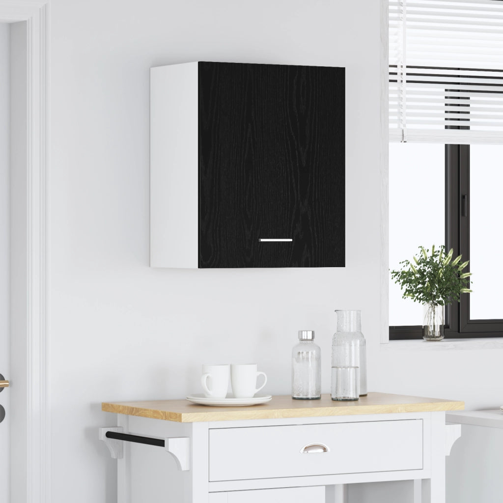 Armadio appeso in rovere nero 50x31x60 cm realizzato in legno ingegnerizzato