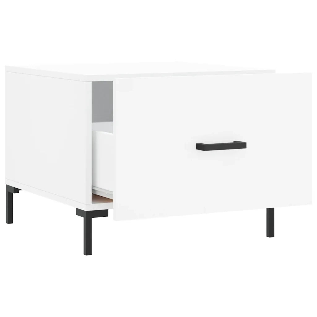 Tavolino da Salotto-Tavolino da soggiorno-Tavolo Bianco 50x50x40 cm in Legno Multistrato 155077