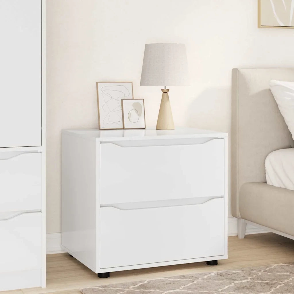 Armadio Bianco Lucido 60 x 48 x 57 cm Legno multistrato 888831