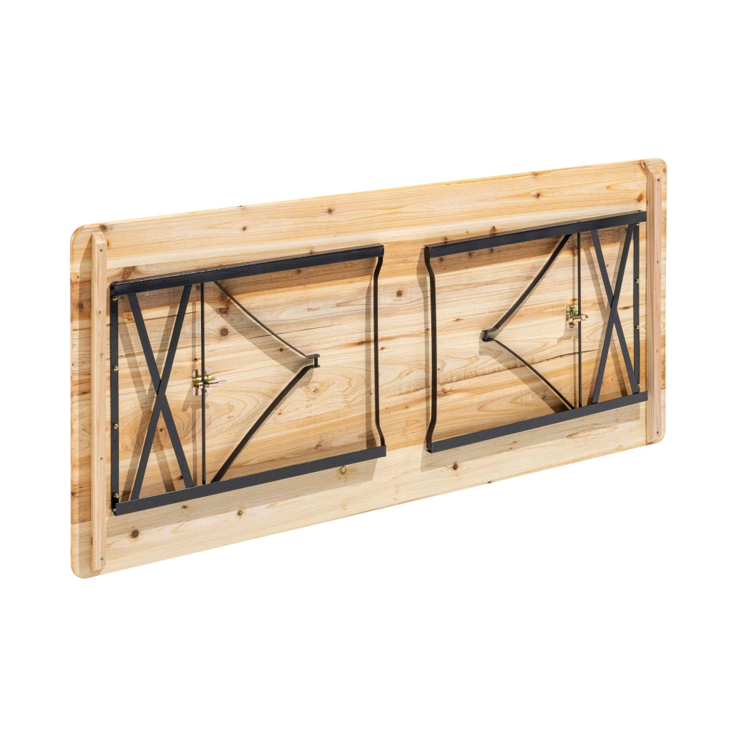 Oviala - Tavolo da birreria e 2 panche in legno da 177 cm