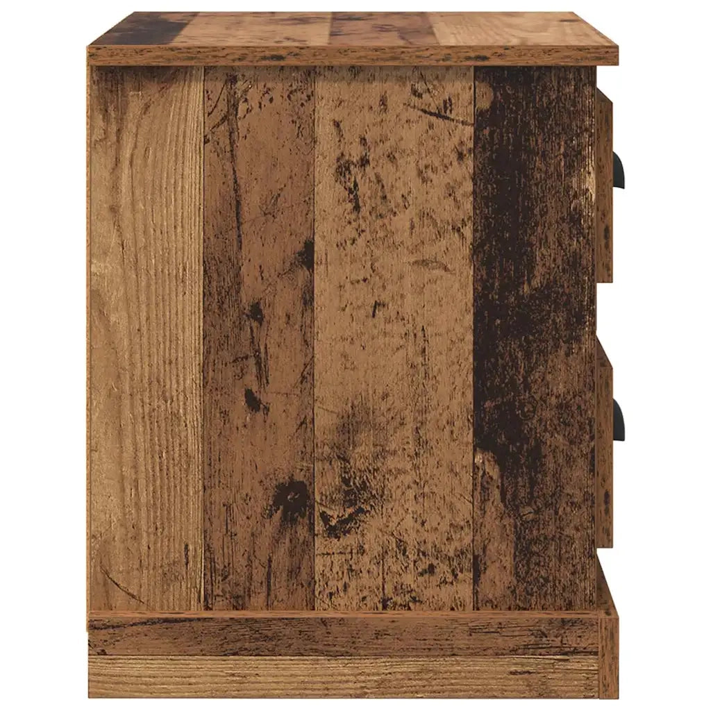 Set di 2 Comodini | Armadio da Notte | Mobiletto da notte Legno vecchio 39 x 39 x 47.5 cm