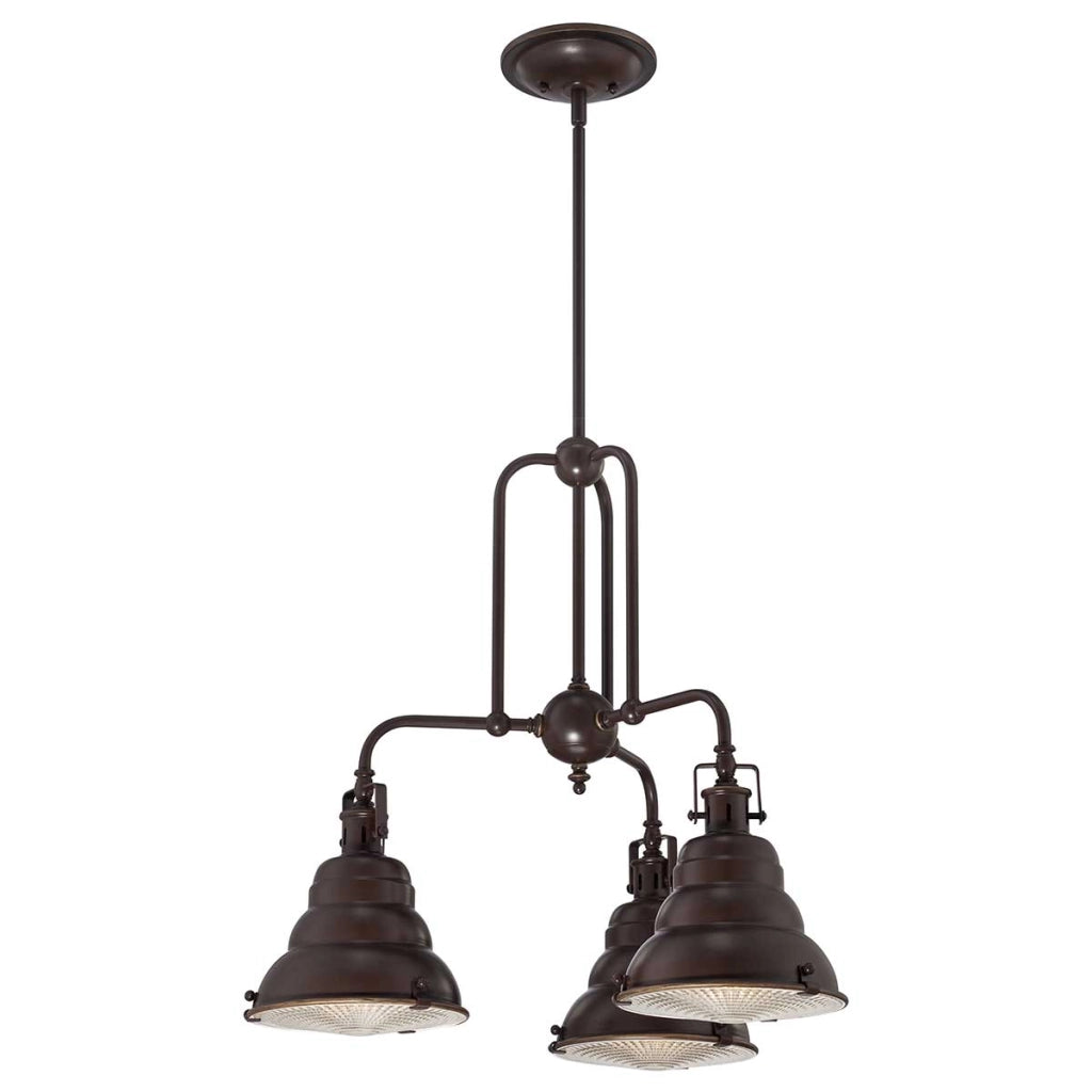 Lampadario Eastvale Quoizel bronzo palladiano 3xE27