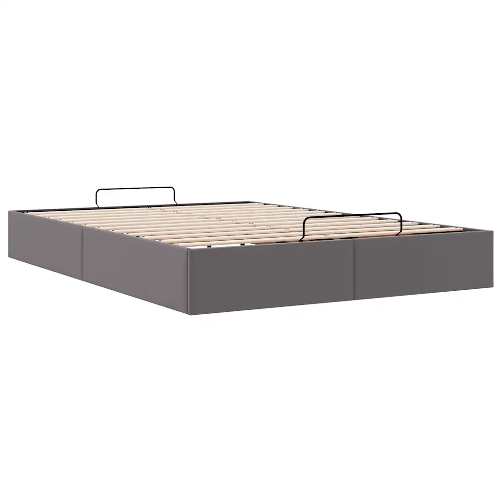 Struttura Letto Pouf senza Materasso 140x200 cm Similpelle 3310807