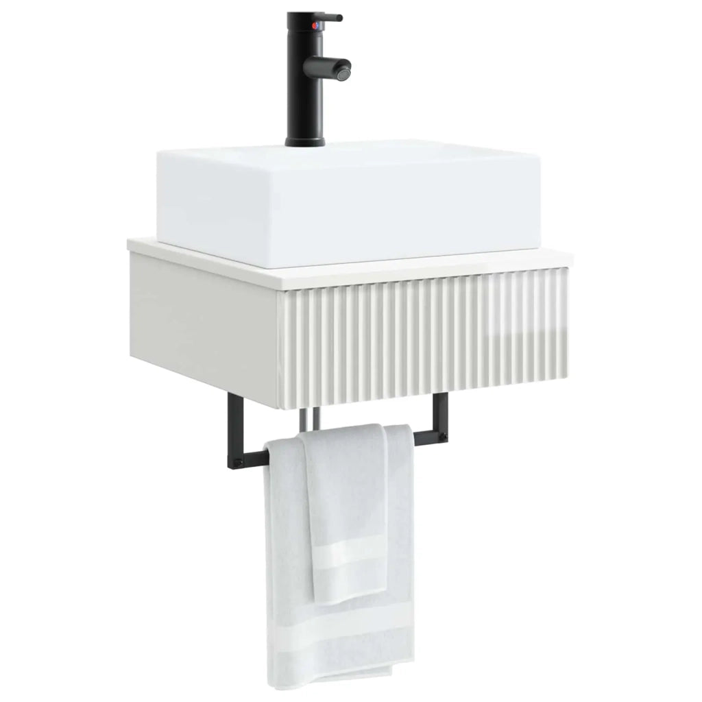 Lavabo da Parete Bianco Lucido 40 x 41 x 39 cm