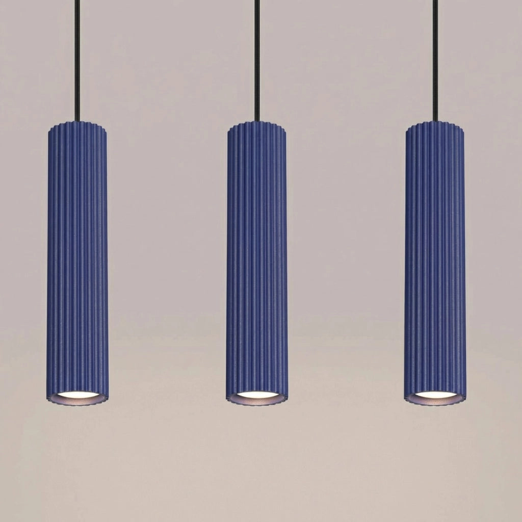 Lampada a sospensione KARBON 3L oltremare