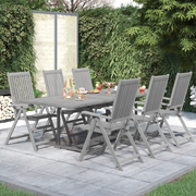 Set da Pranzo per Giardino 7 pz in Legno Massello di Acacia cod mxl 39487