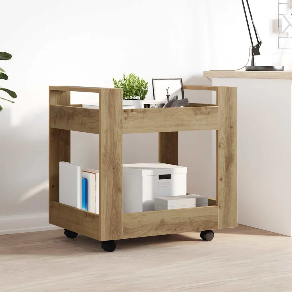 Carrello da Scrivania Rovere artigianale 60 x 45 x 60 cm 881004