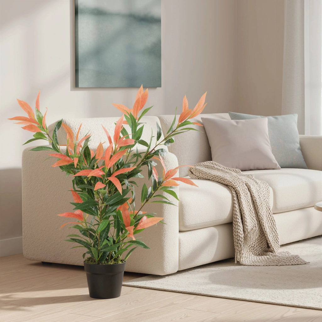 Pianta Artificiale Glossy 90 cm ¨C zephmum ¨C Rosso+Verde 45x45x90