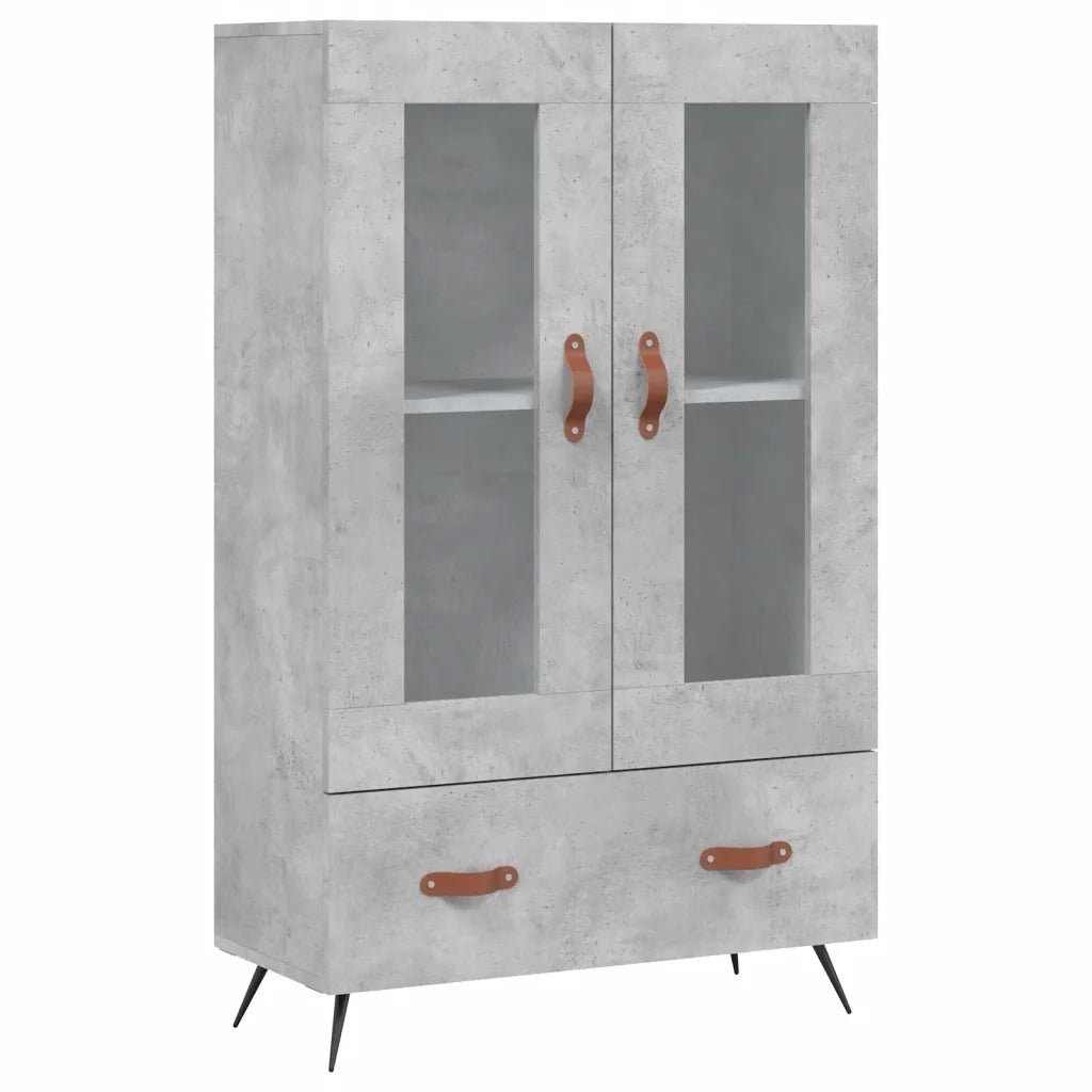 Credenza Grigio Cemento 69,5x31x115 cm in Legno Multistrato 828272