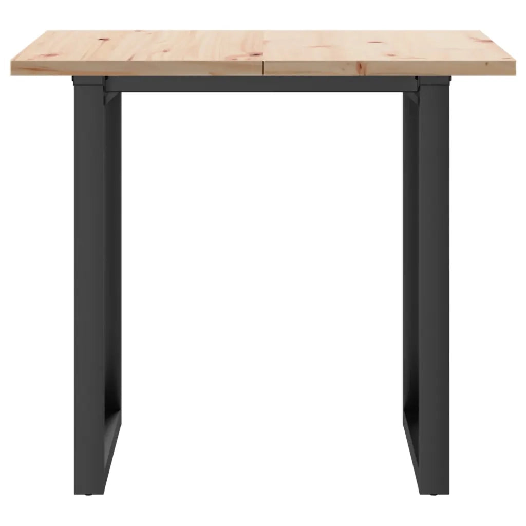 Tavolo da Pranzo Telaio a O 80x80x75,5 cm Legno Pino e Acciaio 3282739