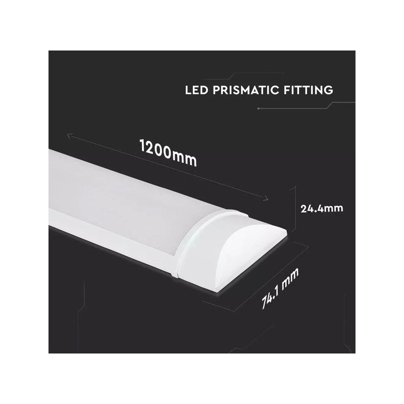 Plafoniera LED Prismatica 40W 120cm Da Soffitto 120LM/W 6400K IP20 Con Chip Samsung Garanzia 5 Anni SKU-20352