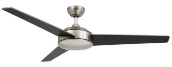 Vam Ventilatore da soffitto nichel sabbiato 132 cm con regolatore da parete a 4 velocità