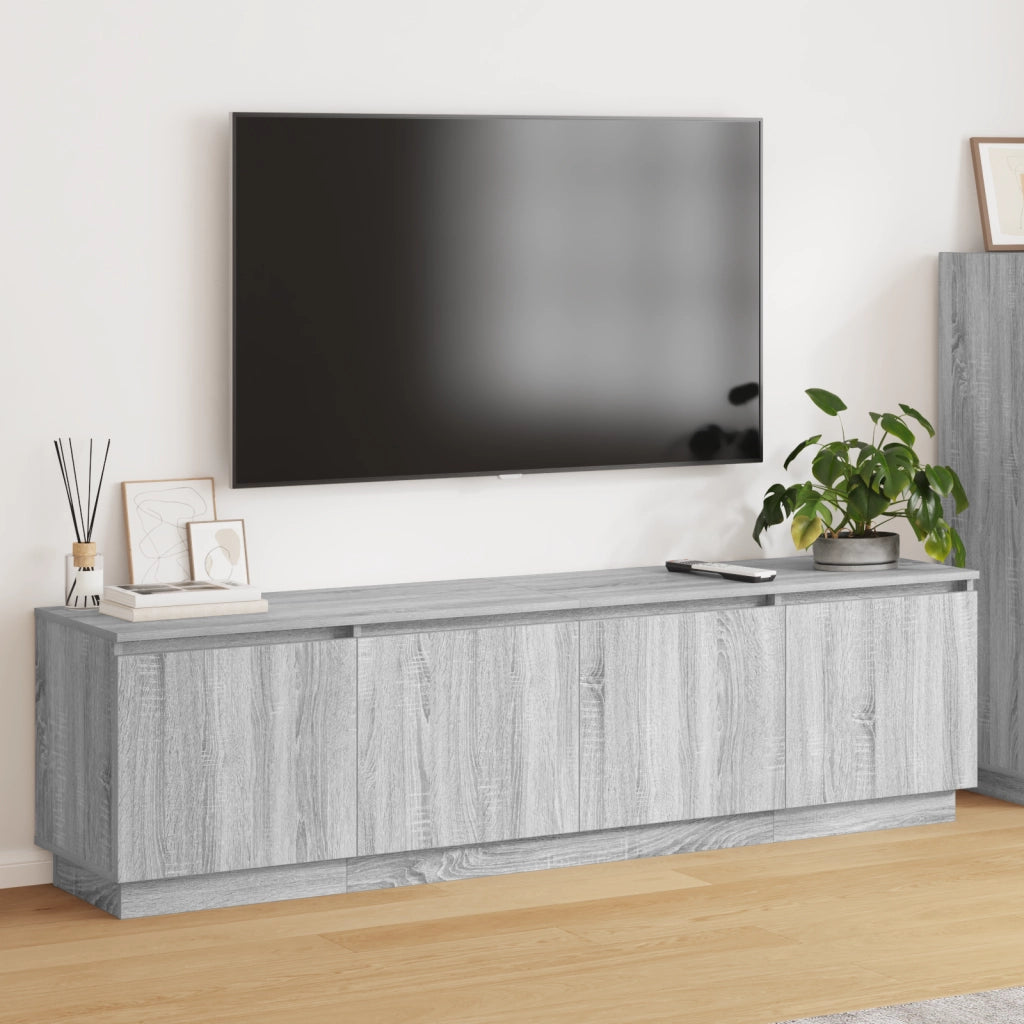 Mobile TV con LED Grigio Sonoma 180x38x49 cm Legno ingegnerizzato