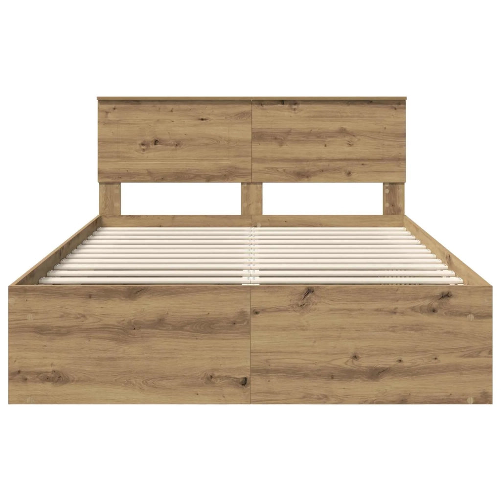 Struttura del letto Rovere Artigianale 140 x 190 cm