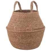 Vaso da fiori con manici Naturale Ø 22 x 20 cm 100% Erba marina 42012254
