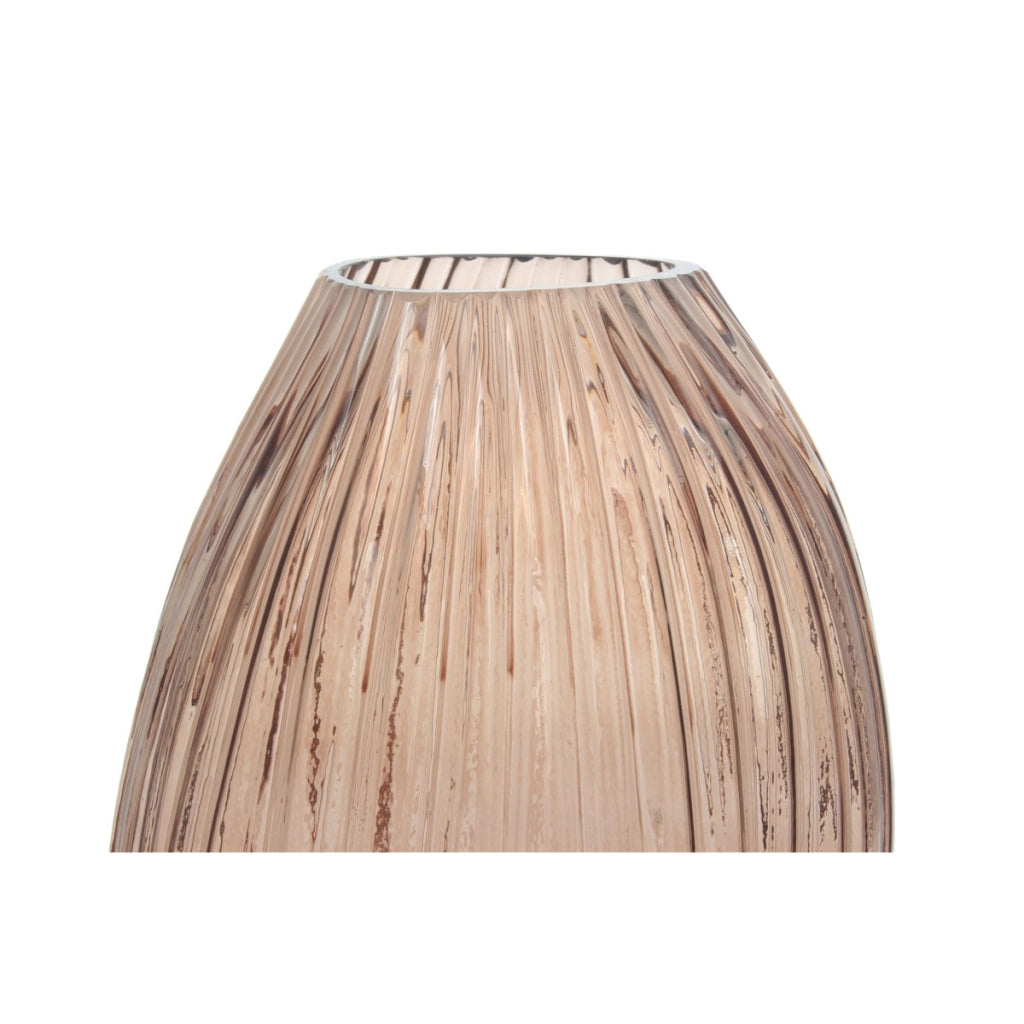 Vaso Sidney 100 in vetro soffiato rosa e marrone