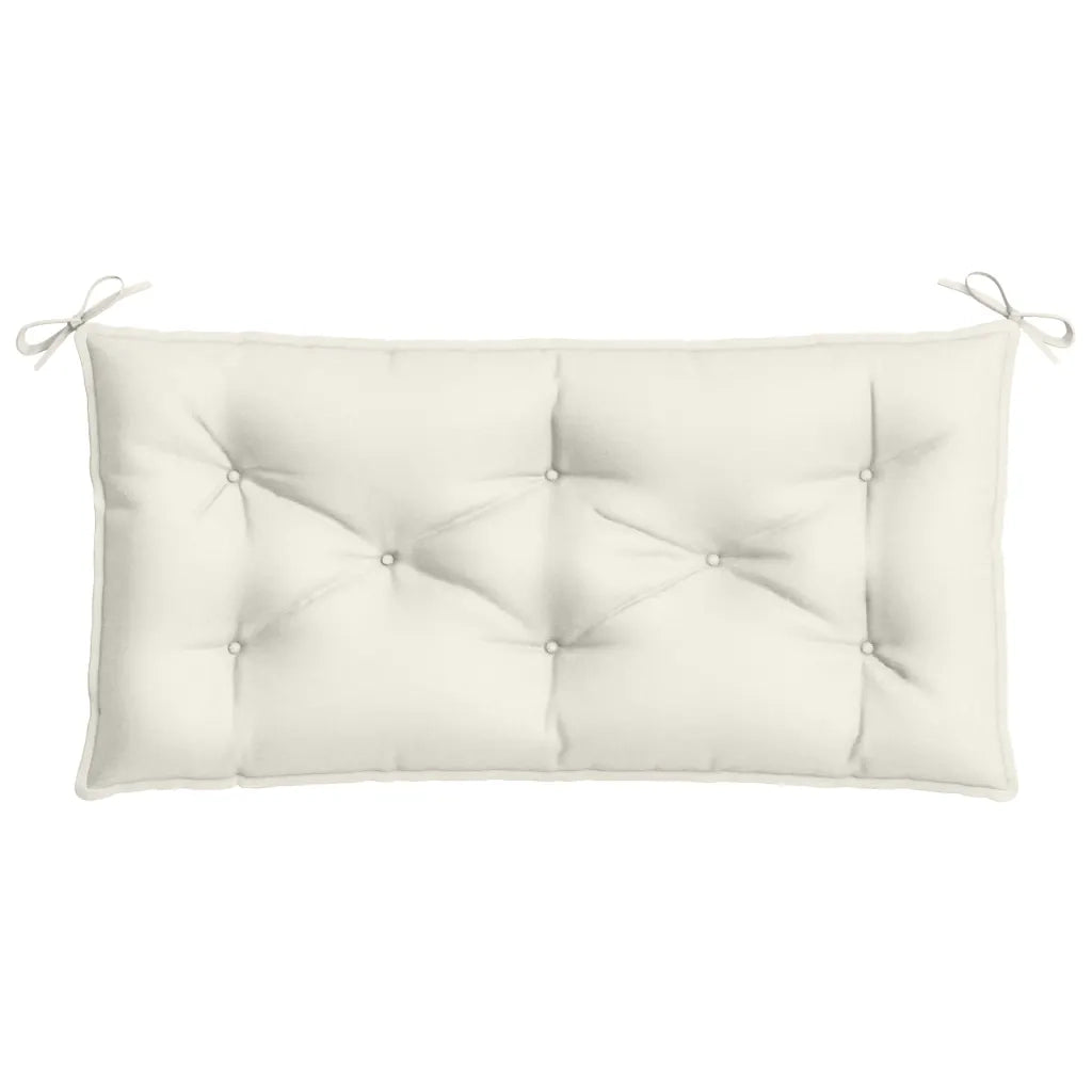 Cuscini Panca Giardino 2pz Crema MÃ©lange 100x50x7cm Tessuto