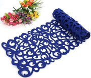 Tappetino per tavolo con disegno a sbalzo di fiori, progettato a mano, lavabile, copertura per tavolo con design vintage, resistente al calore, per tavolo, 100 x 30 cm.