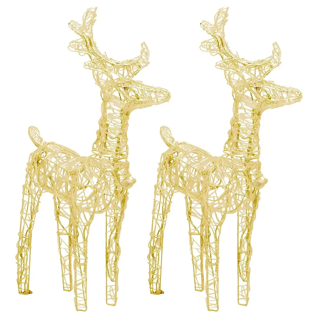 Renne di Natale 2 pz Bianco Caldo 80 LED in Acrilico CFW4721272