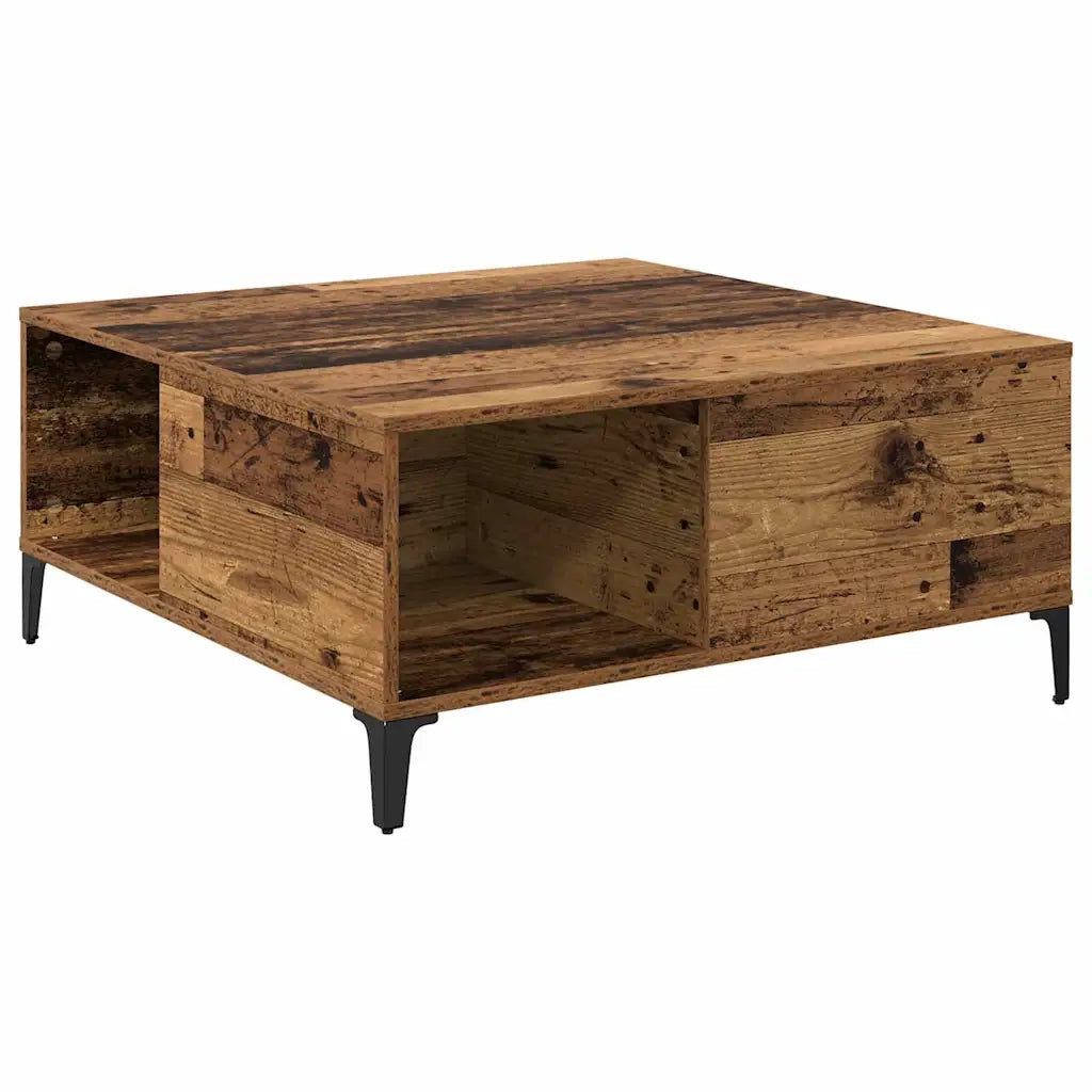 Tavolino da salotto | Tavolino da caff¨¨ | Tavolino da Soggiorno Legno vecchio 80 x 80 x 36,5 cm