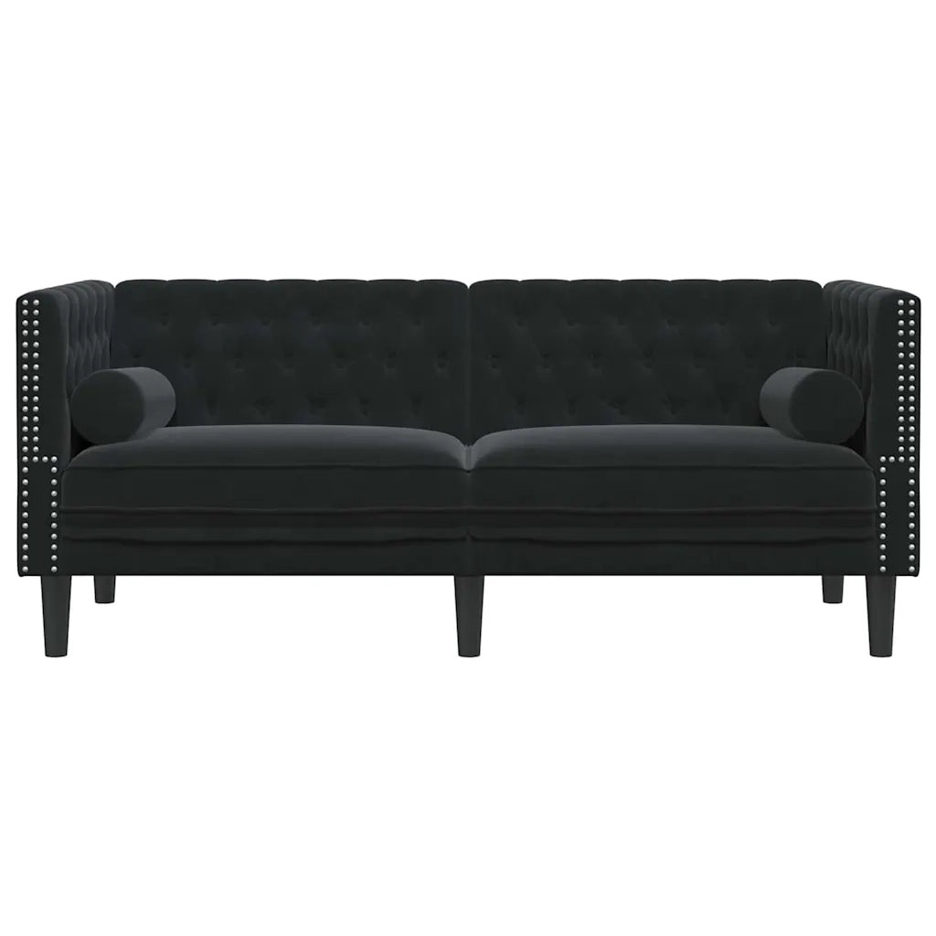 Divano Nero 174 x 74,5 x 70,5 cm Velluto 42013021