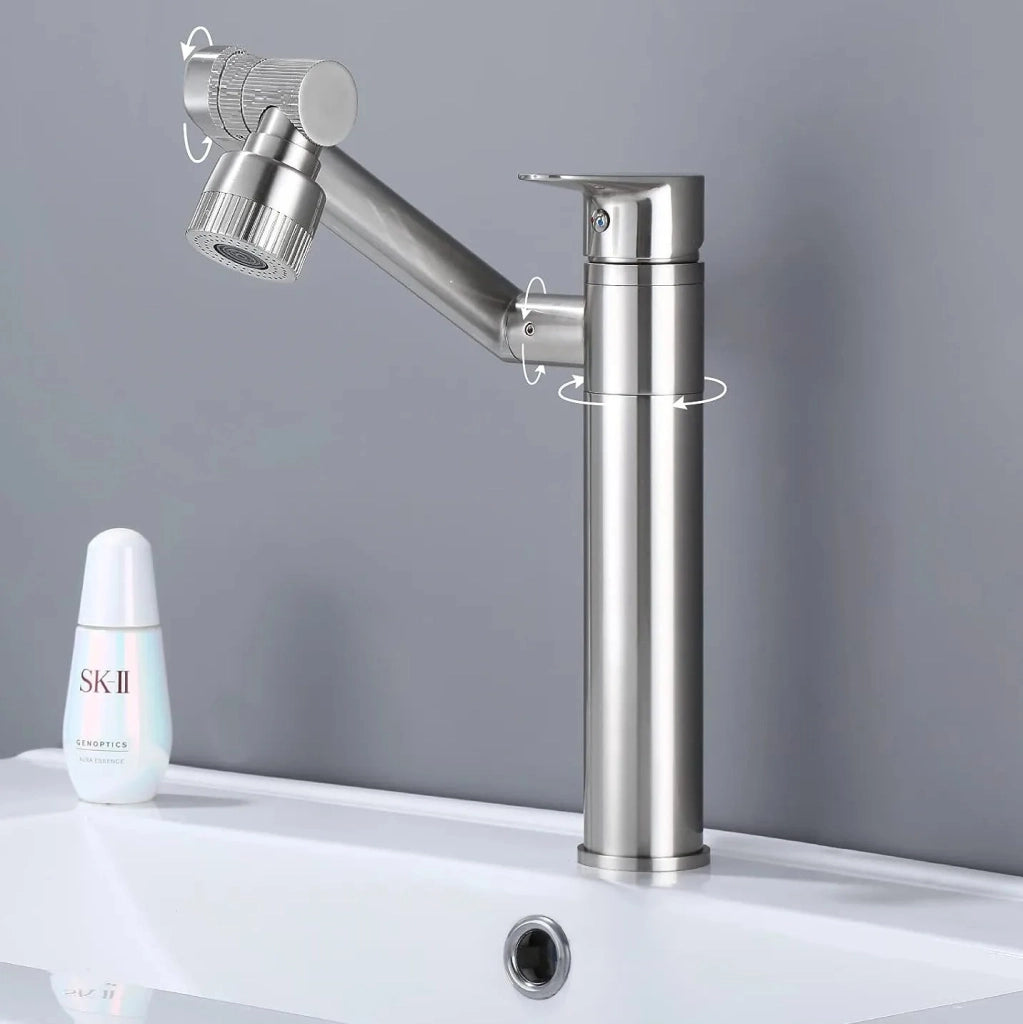 Rubinetto Da Bagno Rea Paco Nickel Brush Inox High