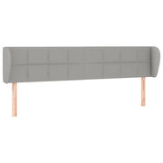 Testiera | Testata ad Orecchio Grigio Chiaro 203x23x78/88 cm in Tessuto