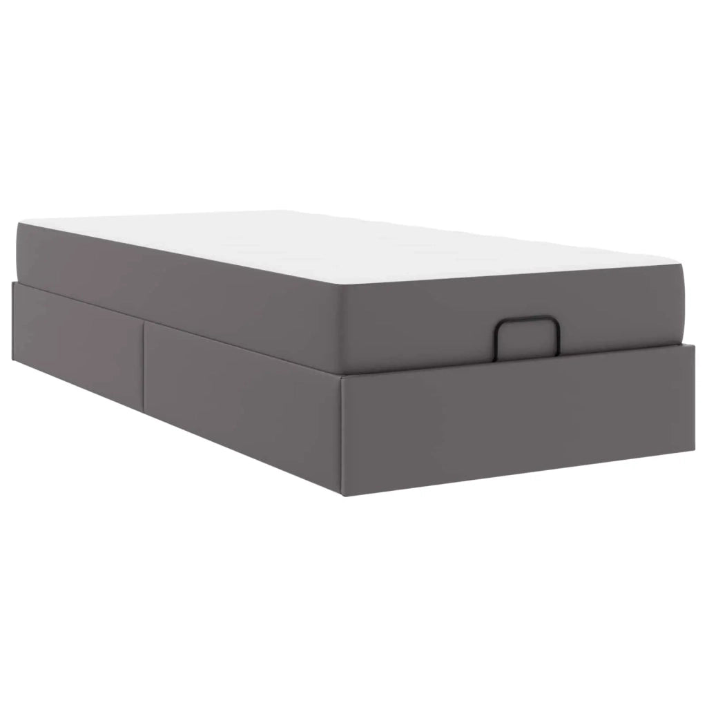 Struttura letto con materasso Altro 2 pcs Grigio PVC