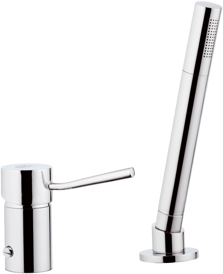 Rubinetto bordo vasca con deviatore e doccetta minimale serie minimal