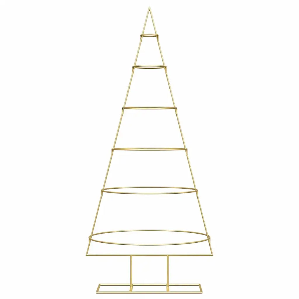 Albero di Natale | Decorazioni natalizie in metallo con supporto Oro 148 cm