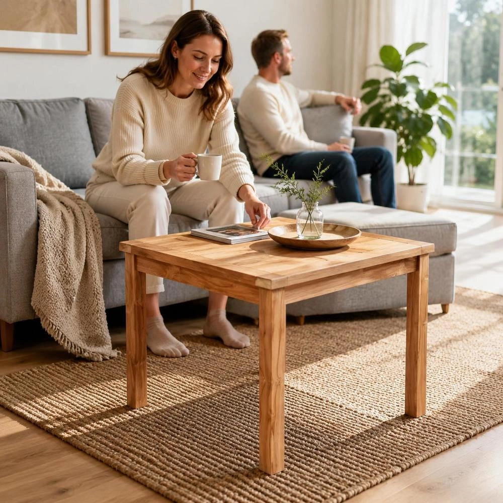 Garden Table 80x80x77 Cm Solid Teak Wood