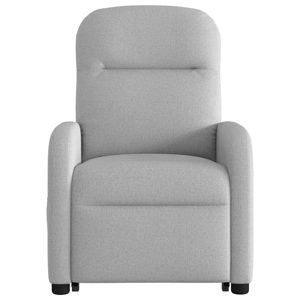 Poltrona | Sedia Relax Alzapersona Massaggi Reclinabile Grigio Nuvola Tessuto