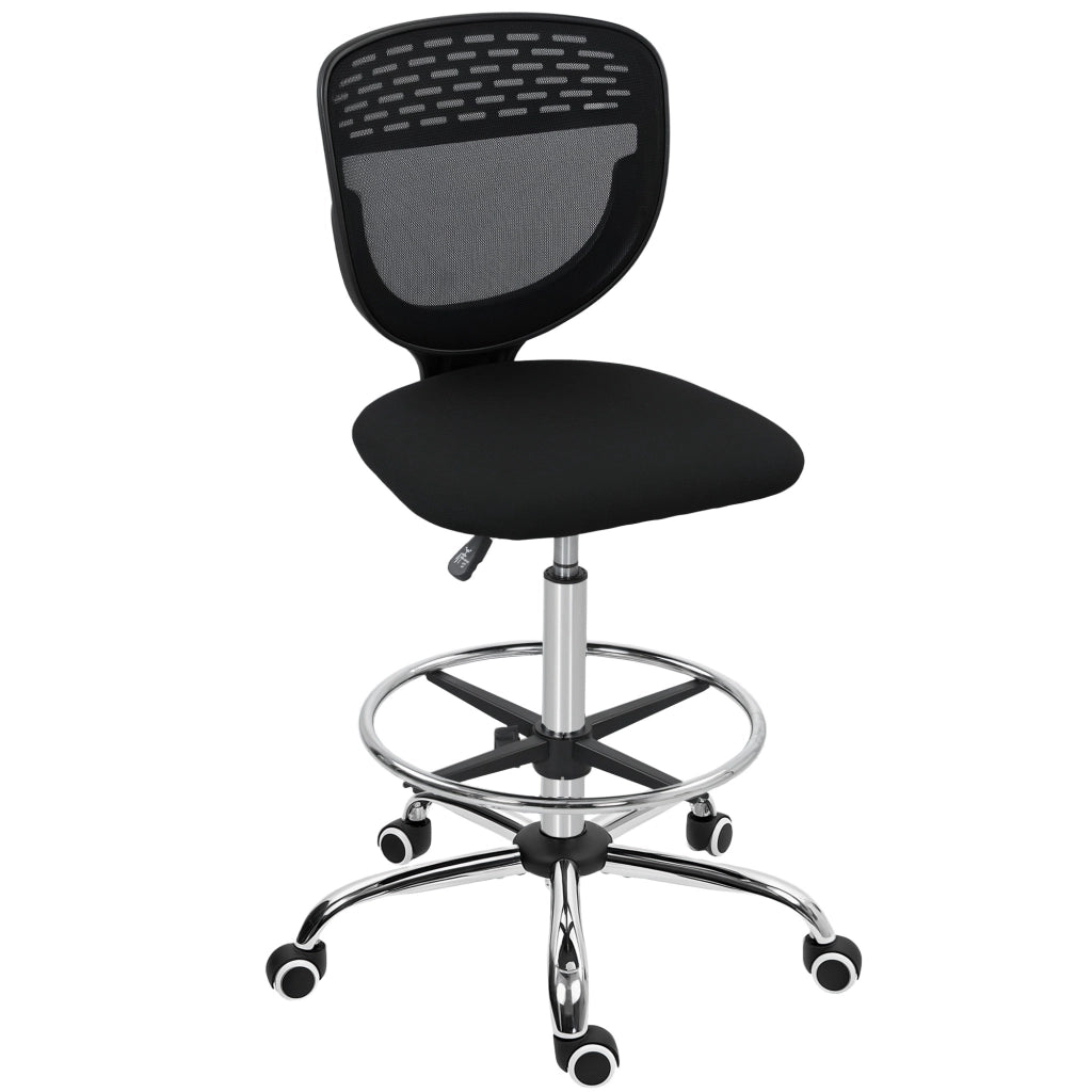 Sedia da ufficio ergonomica in rete ¨C zephmum ¨C nero, regolabile, 59x59x106-126 cm