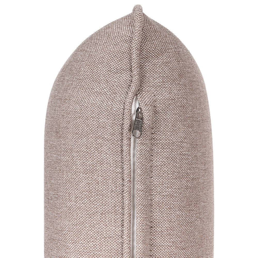 Divano angolare sinistro da esterno beige Poliestere Rivestito 3 Posti Divano da giardino Resistente all'acqua UV Design Moderno