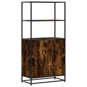 Credenza | Madia | Buffet da pranzo | Armadio da pranzo Rovere Fumo 68x35x139 cm Legno Multistrato Metallo