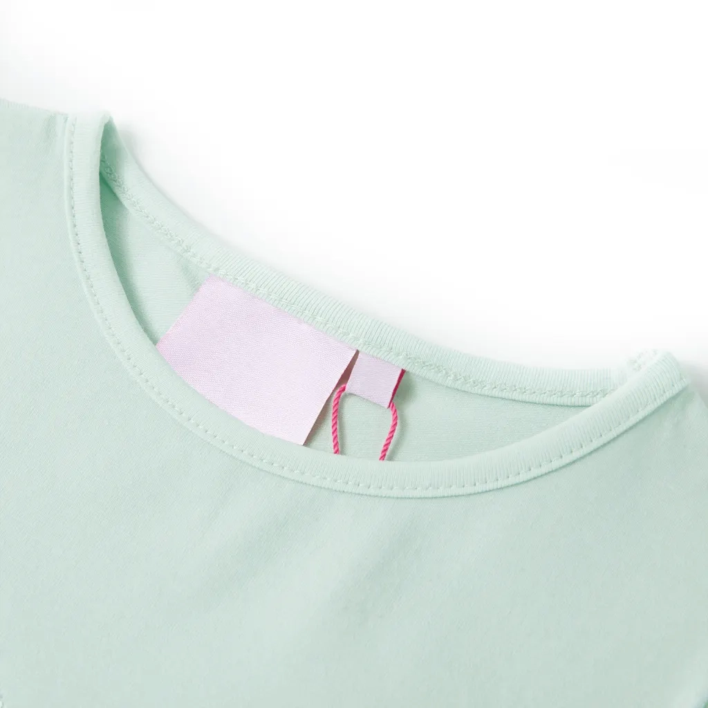 Maglietta Bambina Maniche Aletta Menta Chiaro 128cod mxl 133298
