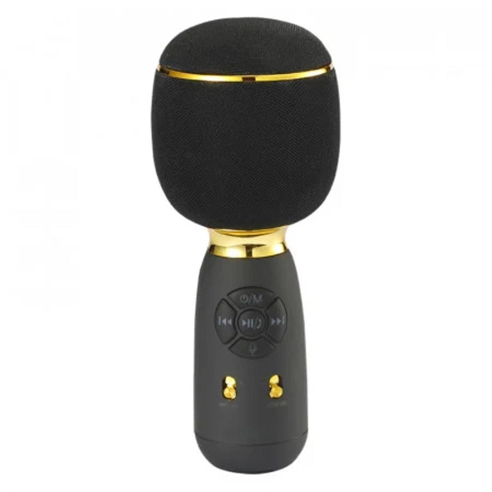 Trade Shop - Microfono Altoparlante Wireless Bt Portatile 4 In 1 Per Karaoke Effetti Vocali Q-mc1885 -